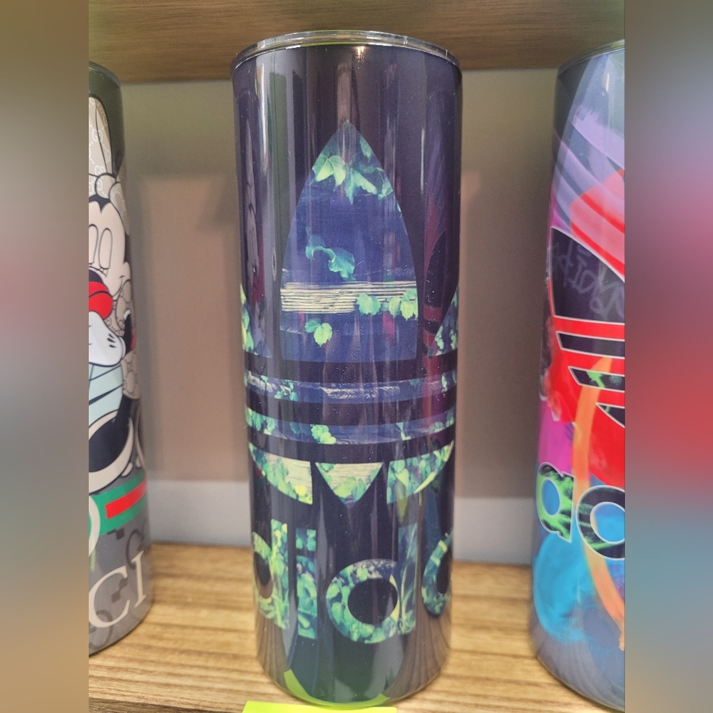 Adidas design tumber with leaves